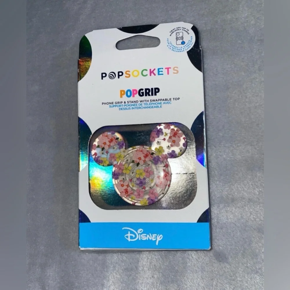 Floral Minnie Mouse Pop Socket Pop Grip